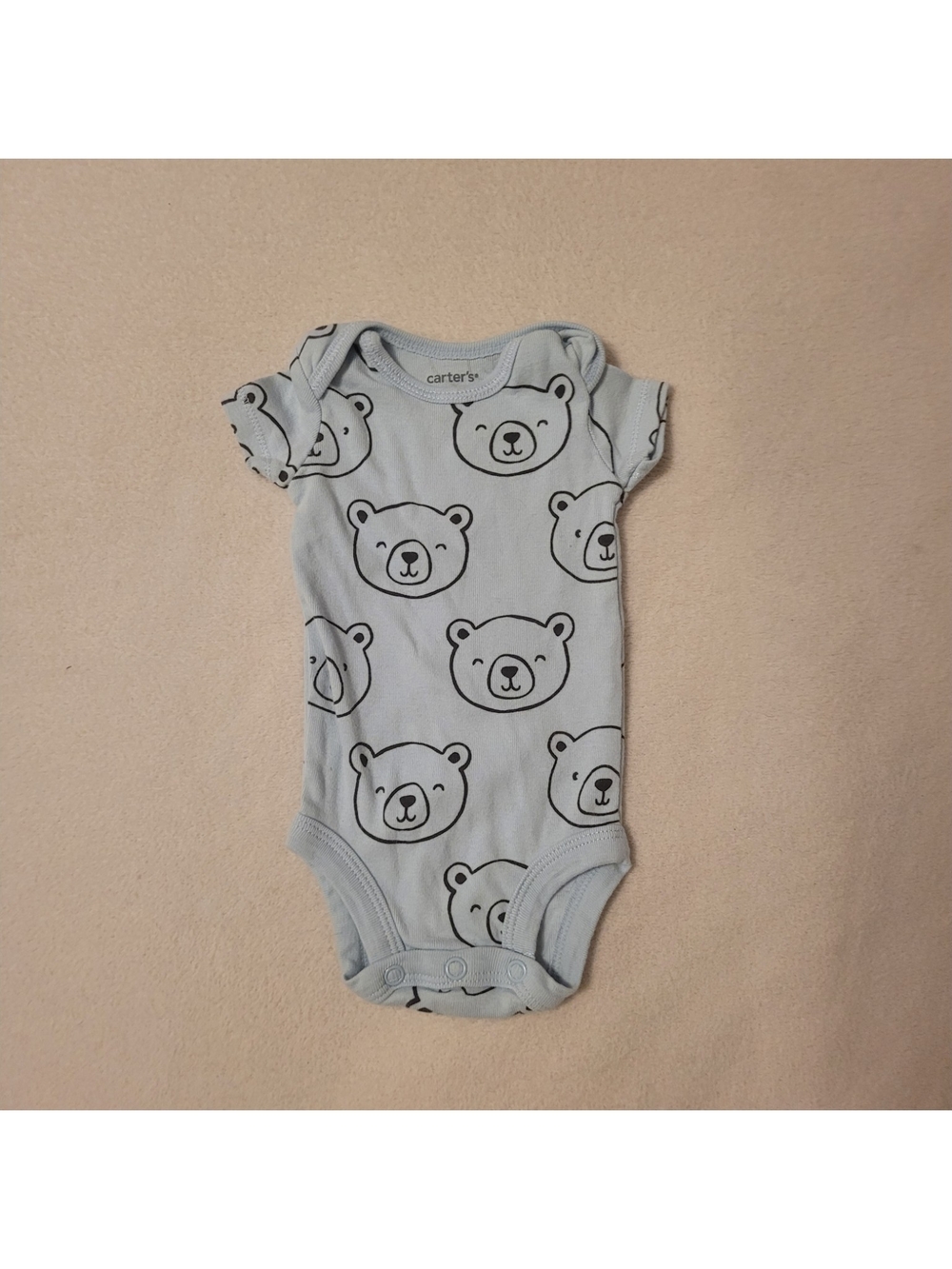 Carter's Light Blue Newborn Baby Boy Short Sleeve Bodysuit Onesie